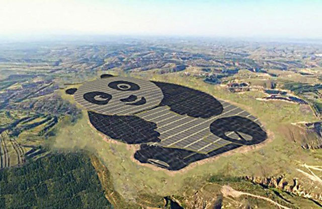 Khám phá nhà máy điện Mặt Trời hình gấu trúc ở Trung Quốc